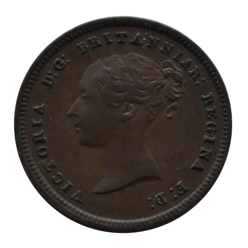 1844 Victoria Half Farthing Obverse