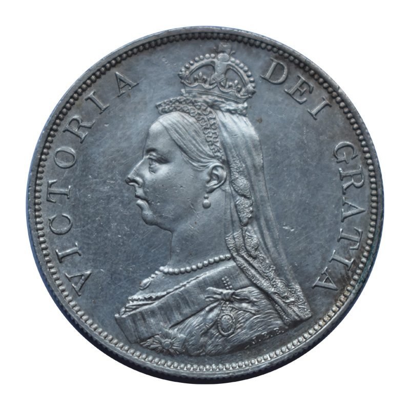 1889 Jubilee Head Double Florin Obverse
